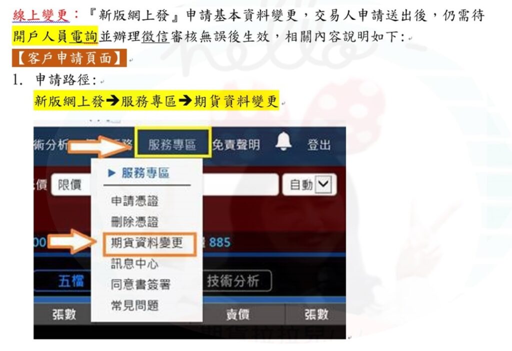 線上變更
